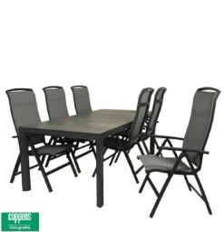 Qopps Kings Tuintafel 220 Met Houston Verstelbare Tuinstoel -Tuinmeubelen & Barbecue Winkel Tafel Kings 220 met 6 stoelen Houston 1698 t220 1270 fc alu 4