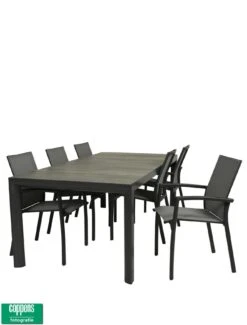 Qopps Kings Tuintafel Met Tampa Stapel Tuinstoel -Tuinmeubelen & Barbecue Winkel Tafel Kings 220 met 6 stoelen Tampa 4