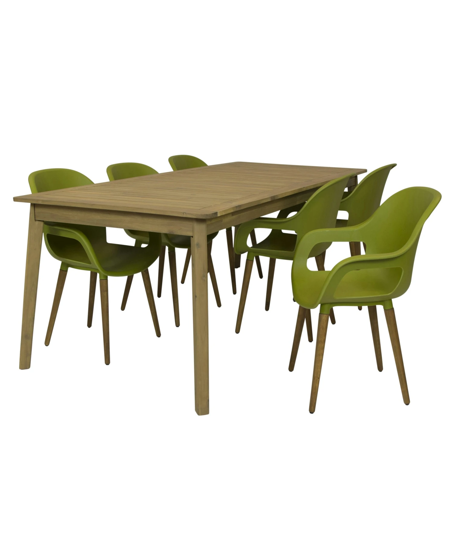 Lido Tuinset 6 Stoelen Paris Groen 2 Lido Tuinset 6 Stoelen Paris Groen - Afbeelding 2