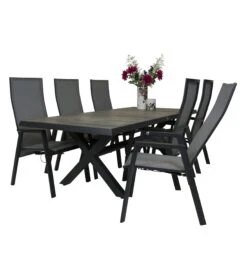 Qopps Admiral Tafel 224 X 104 Antraciet Met Tuinstoel Palsa -Tuinmeubelen & Barbecue Winkel Tafel admiraal 224 1701 T224 met stoel Palsa Verstelbaar 1836 C RG 3