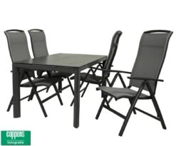 Qopps Colby Tuintafel Met Houston Verstelbare Tuinstoel -Tuinmeubelen & Barbecue Winkel Tafel baltimore 1348 t180 stoel houston 1270 fc alu 2