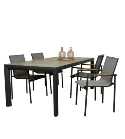 Qopps Kings Tuintafel Met Tulsi Stapelbare Tuinstoel -Tuinmeubelen & Barbecue Winkel Tuin tafel kings 180 1698 t180 tulsi dining mat royal grey 1746 c rg 1