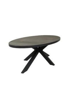 Qopps Lotta Ovale Tuintafel 240 X 110 Met Ceramisch Blad Antraciet
