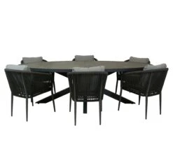 Qopps Lotta Tuintafel Met Aldina Dining Robe Tuinstoel -Tuinmeubelen & Barbecue Winkel Tuintafel Lotta ovaal 240 x110 2207 tt240 rg met tuinstoel Aldina dining 080f074 1