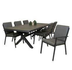 Qopps Tuintafel Bilby Met Izard Stapelbare Tuinstoel 7 Qopps Tuintafel Bilby Met Izard Stapelbare Tuinstoel -Tuinmeubelen & Barbecue Winkel Tuintafel bilby met kruispoot 1701 tt224 rg a met tuinstoel Izard dining 2036 c rg