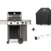 Weber Genesis II LX E-240 GBS Black Met Hoes En Braadspit