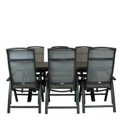 Qopps Wicca Uitschuif Tafel Met Houston Verstelbare Tuinstoel -Tuinmeubelen & Barbecue Winkel Wicca uitschuif tuintafel 205 565 1658 tt205 265 rg a met stoel Houston verstelbaar royal grey 1270 fc alu 4