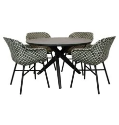 Qopps Zukla Tuintafel 120 Cm Rond Met Hartman Delphine Tuinstoel