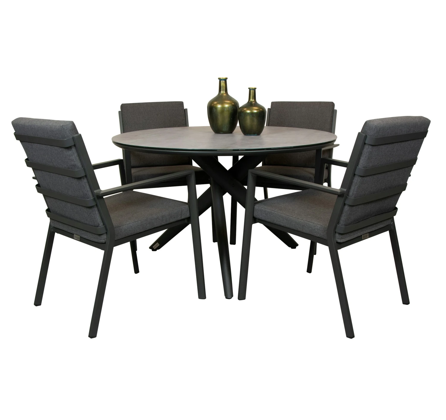 Qopps Zukla Tuintafel 120 Cm Met 4 Tuinstoelen Izard 2 Qopps Zukla Tuintafel 120 Cm Met 4 Tuinstoelen Izard - Afbeelding 2