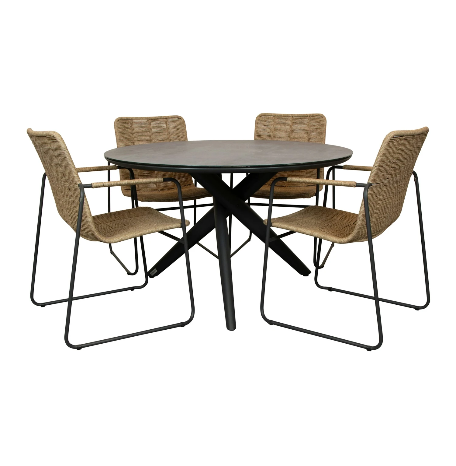 Qopps Zukla 120 Cm Rond Tuintafel Met Palma Stapelbare Tuinstoel 1 Qopps Zukla 120 Cm Rond Tuintafel Met Palma Stapelbare Tuinstoel