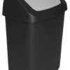 Curver Swing Bin 25 Liter Zwart/lichtgrijs