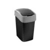 Curver Flip Bin 25 Liter Zwart/lichtgrijs