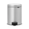 Brabantia Pedaalemmer Newlcon 5 Liter Metallic Grey