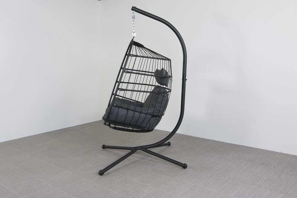 Julia Hangstoel Opvouwbaar Rope Antraciet 2 Julia Hangstoel Opvouwbaar Rope Antraciet - Afbeelding 2