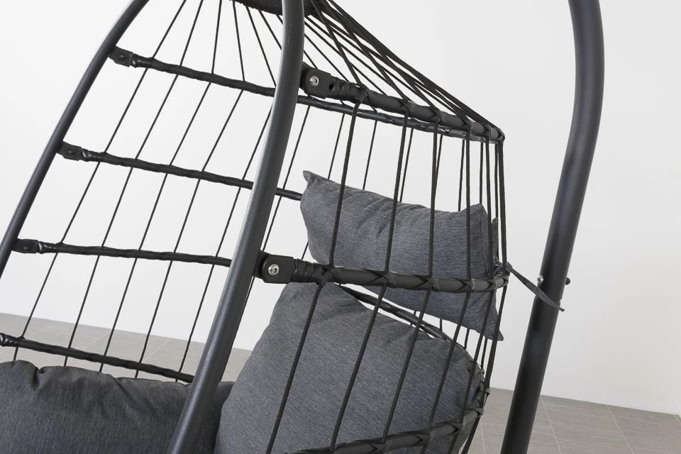Julia Hangstoel Opvouwbaar Rope Antraciet 4 Julia Hangstoel Opvouwbaar Rope Antraciet - Afbeelding 4
