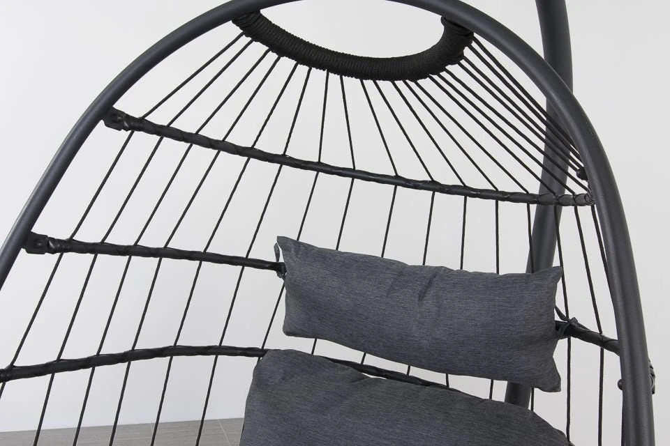 Julia Hangstoel Opvouwbaar Rope Antraciet 5 Julia Hangstoel Opvouwbaar Rope Antraciet - Afbeelding 5