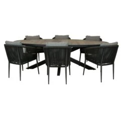 Qopps Kismo Tuintafel Met Aldina Dining Tuinstoel -Tuinmeubelen & Barbecue Winkel tuintafel Kismo Ovaal 240 x 110 2207 tt240 rg met tuinstoel Aldina dining 080F074 1