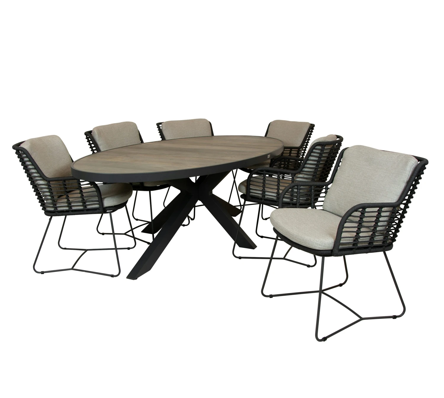 Qopps Kismo Tuintafel Met 4SO Fabrice Dining Tuinstoel 2 Qopps Kismo Tuintafel Met 4SO Fabrice Dining Tuinstoel - Afbeelding 2