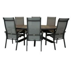 Qopps Kismo Tuintafel Met Livorno Gasveer Verstelbare Tuinstoel -Tuinmeubelen & Barbecue Winkel tuintafel Kismo Ovaal 240 x 110 2207 tt240 rg met tuinstoel livorno gasveer 1528 2c 3